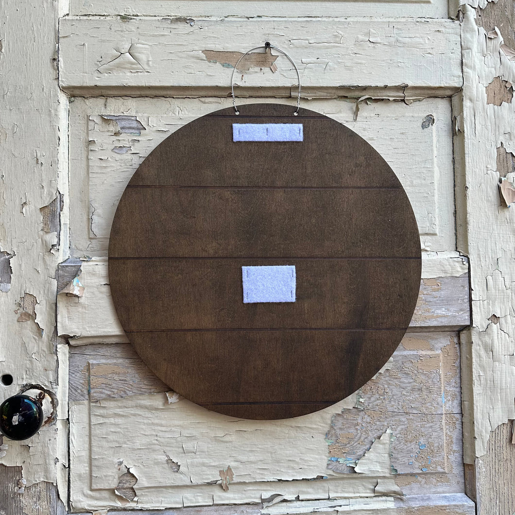 Wood Stained Round Door Hanger Base