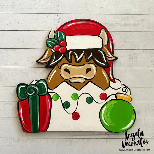 Christmas Highland Cow Attachment