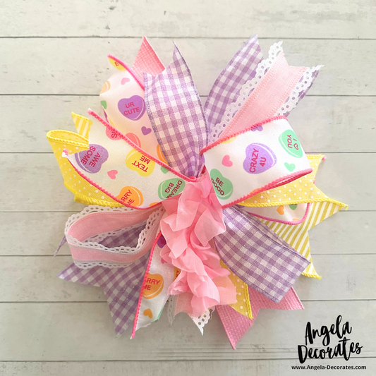 Conversation Heart Bow