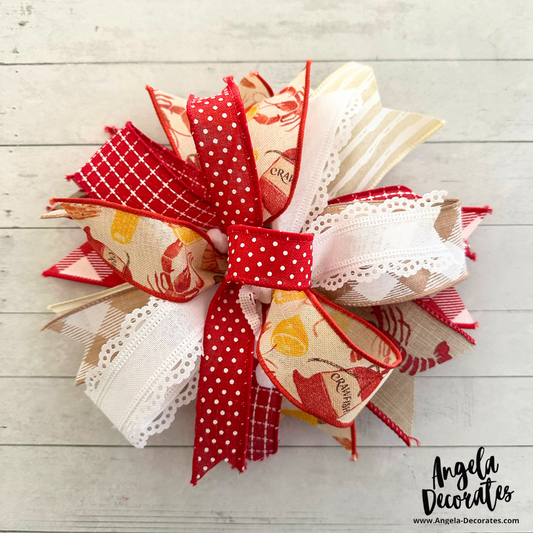 Crawfish Boil Topper Trio Bow