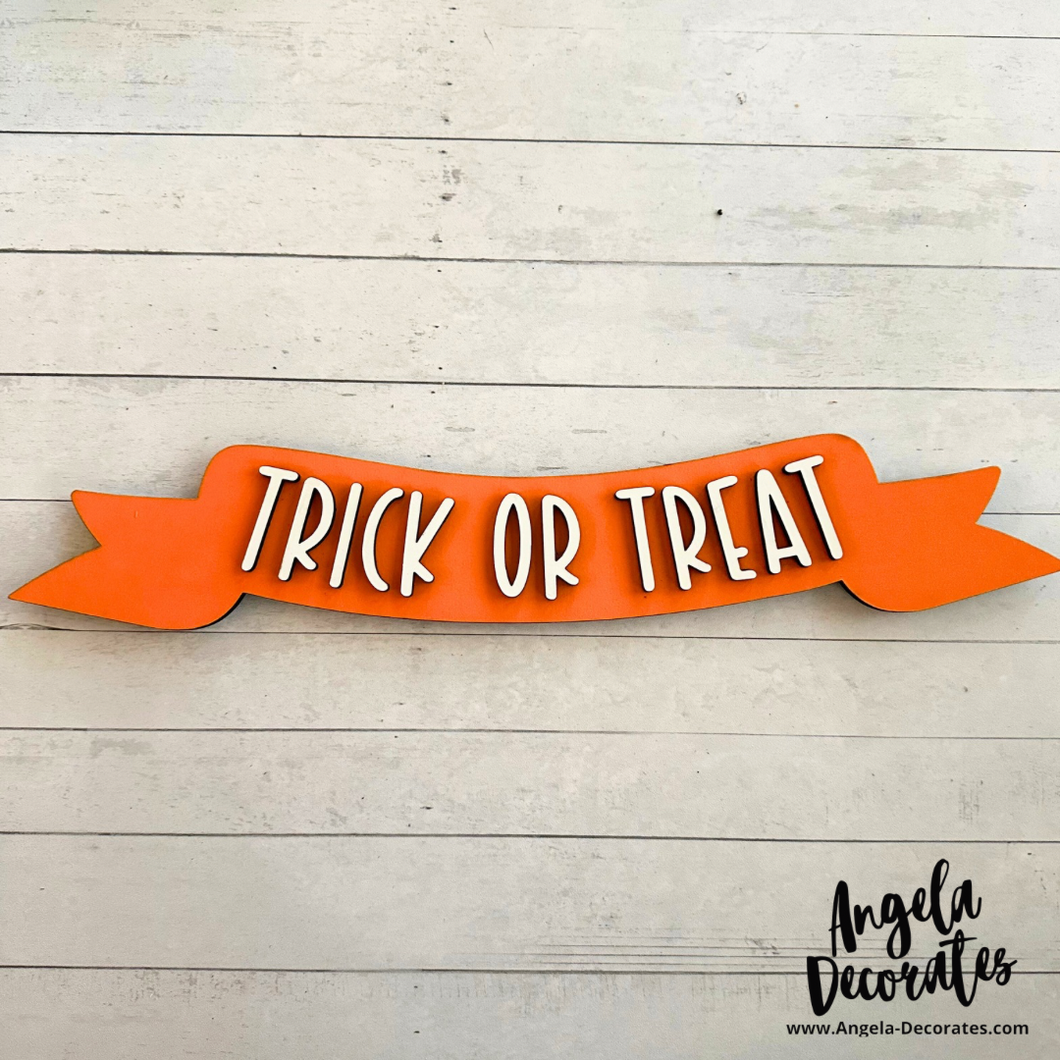 Trick or Treat Banner (Multiple Color Options)