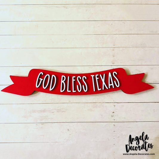 God Bless Texas Banner