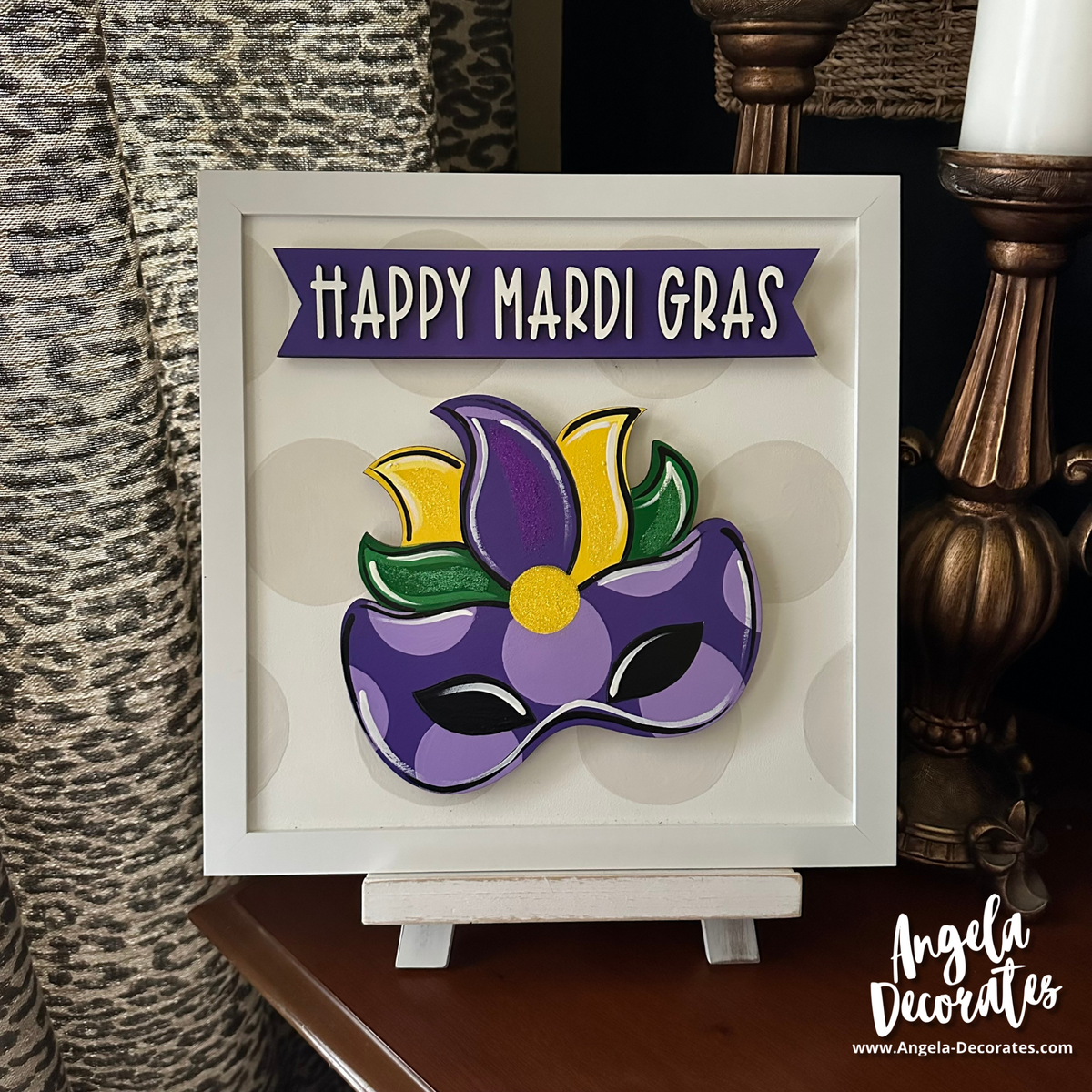 MINI Happy Mardi Gras Banner (Multiple Colors)
