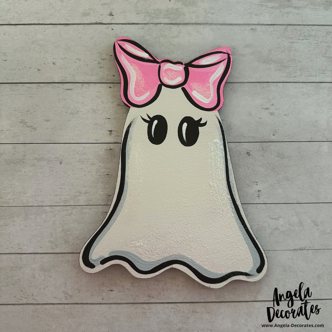 MINI Ghost with Pink Bow Attachment