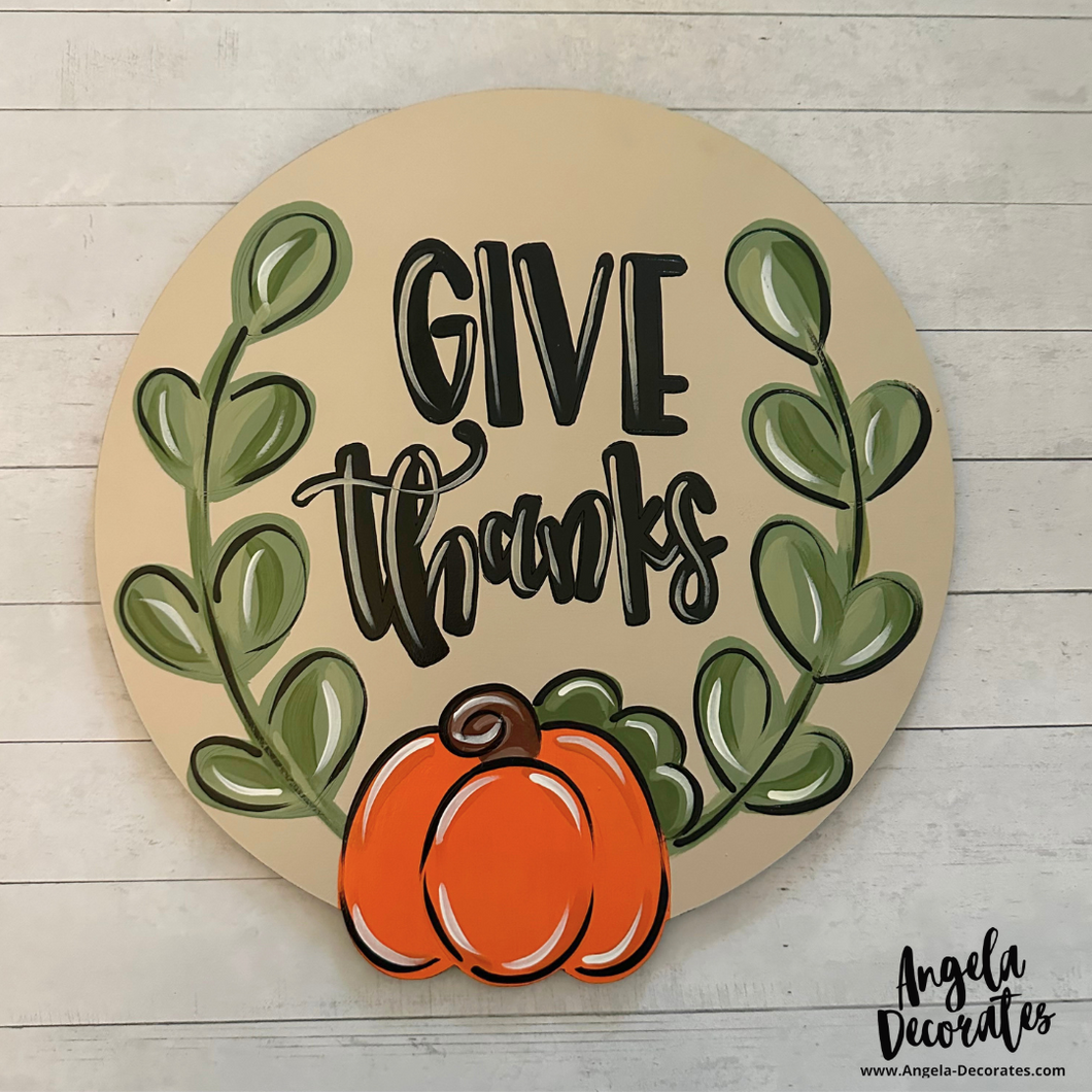 Give Thanks Round LARGE Attachment