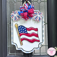 Load image into Gallery viewer, Gray &amp; White Border Marquee Door Hanger Base
