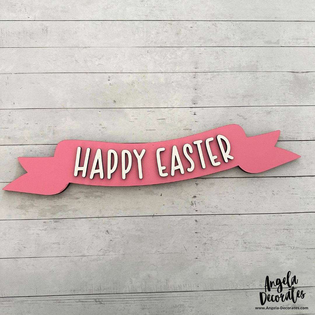 Happy Easter Banner - Pink