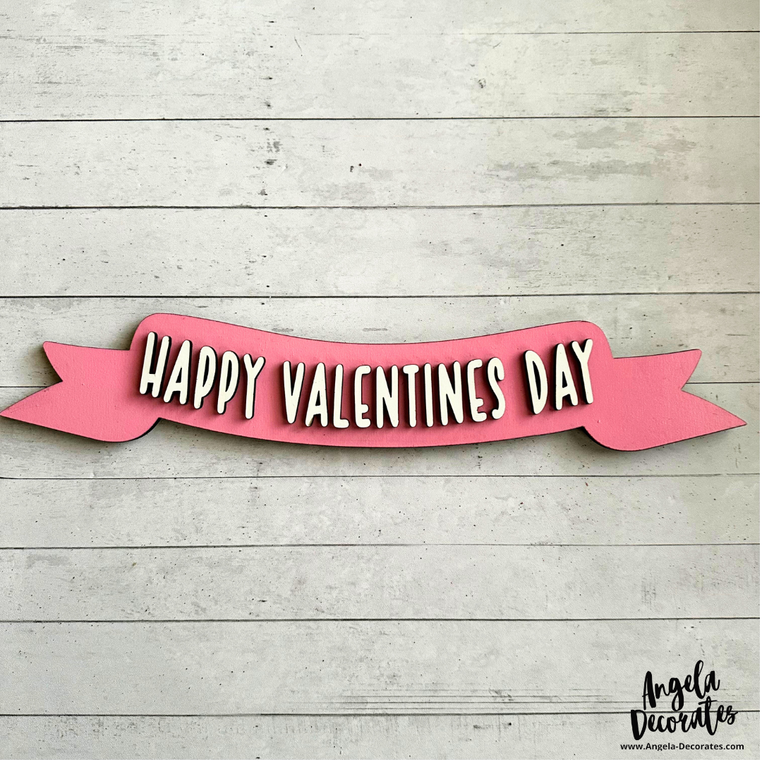 Happy Valentine's Day Banner - Pink