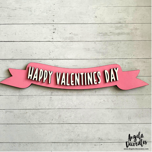 Happy Valentine's Day Banner - Pink