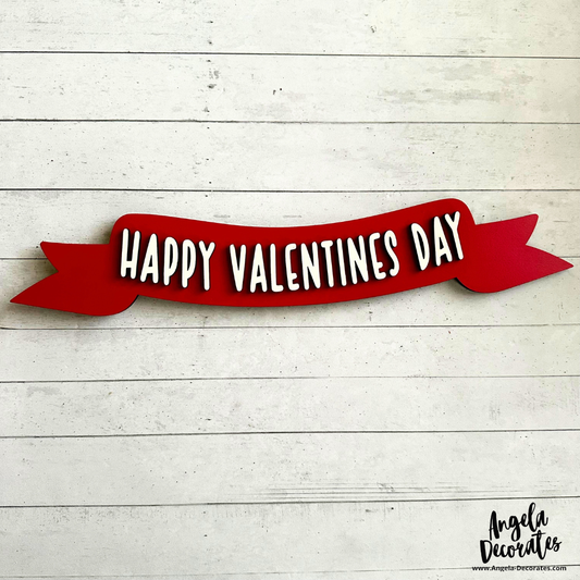 Happy Valentine's Day Banner - Red