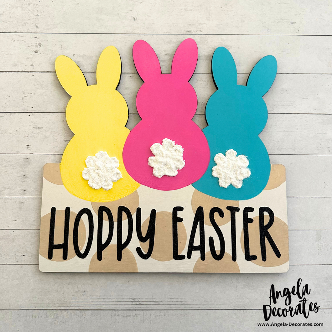 Kalolary Stendardo Porta Gigante Happy Easter Bunny, 198x89 Cm, Tessuto Poliestere Con Occhielli In Rame, Decorazione Per Giardino E Porta