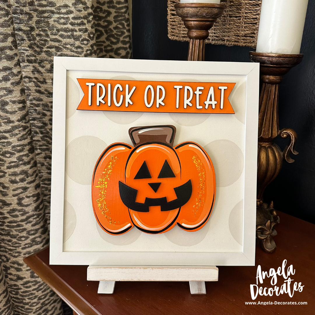 MINI Trick or Treat Banner - Orange