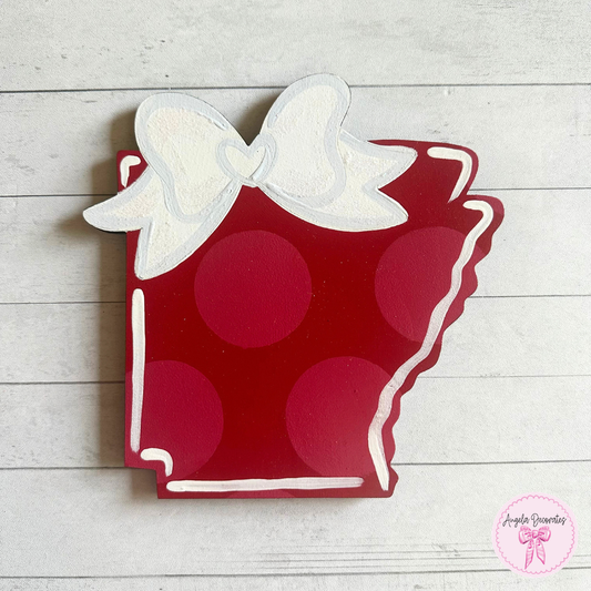 MINI Arkansas with Bow - Red and White