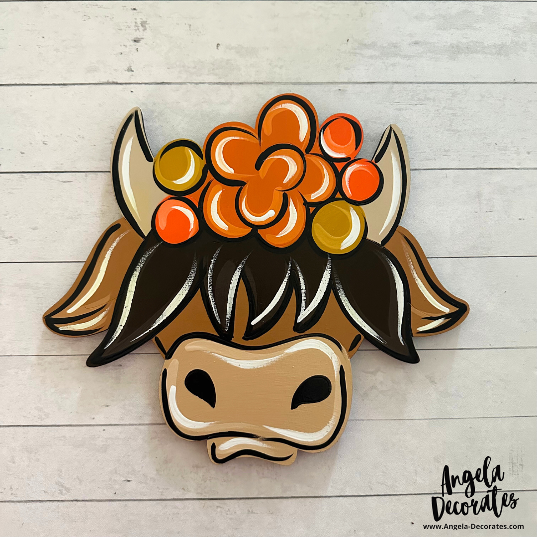 MINI Autumn Highland Cow Head Attachment