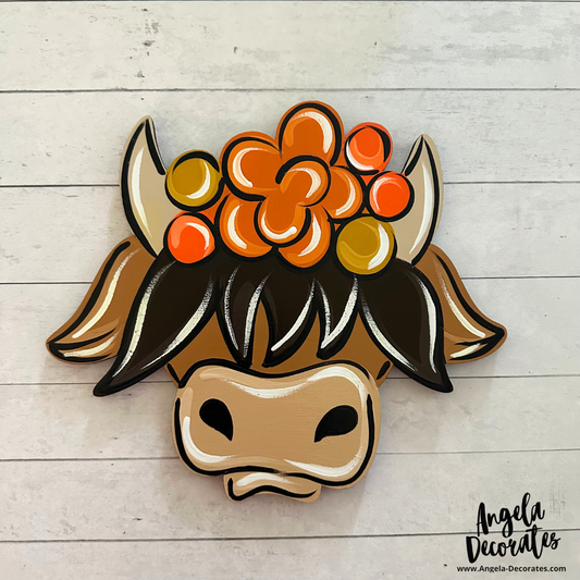 MINI Autumn Highland Cow Head Attachment