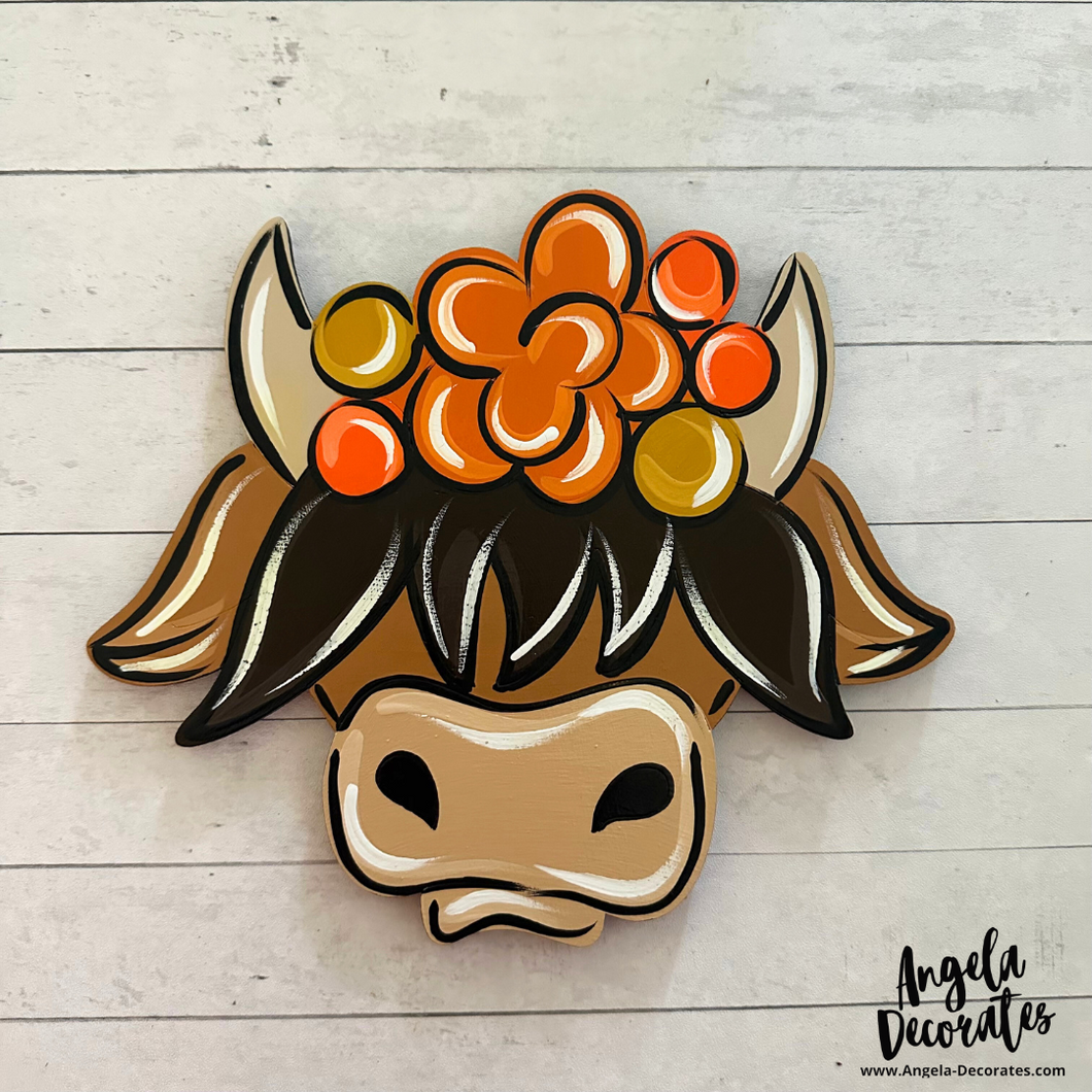 MINI Autumn Highland Cow Head Attachment