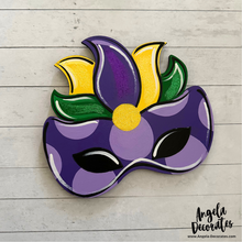 Load image into Gallery viewer, MINI Feathered Mardi Gras Mask (For Tabletop Frames and Porch Leaners)
