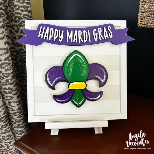 Happy Mardi Gras Banner