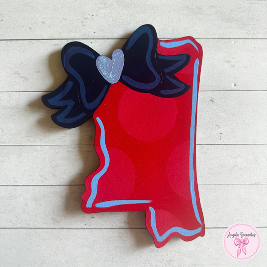 MINI Mississippi with Bow - Red and Blue