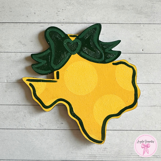 MINI Texas with Bow - Green and Yellow