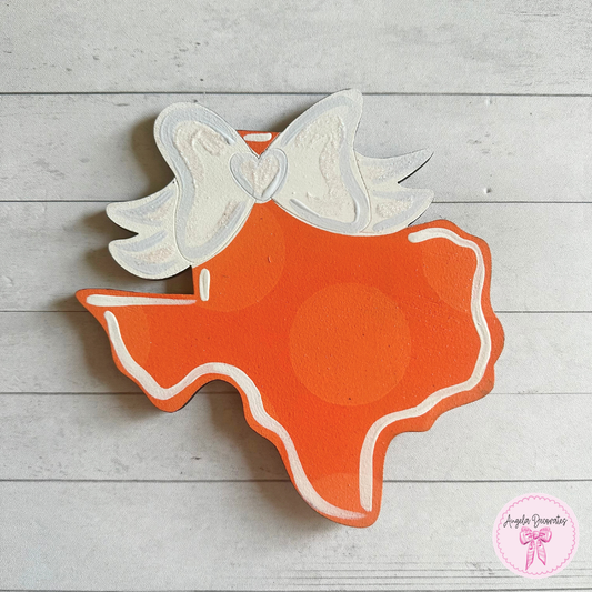 MINI Texas with Bow - Orange and White