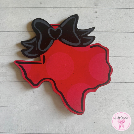 MINI Texas with Bow - Red and Black