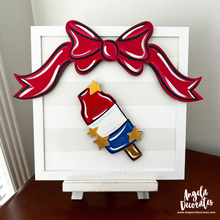 Load image into Gallery viewer, MINI Patriotic Bomb Popsicle (For Tabletop Frames and Porch Leaners)
