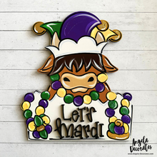 Load image into Gallery viewer, Mardi Gras Highland Cow Attachment
