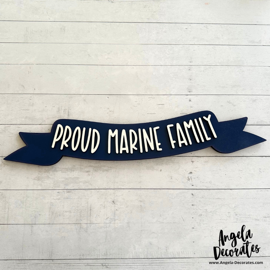 Proud Marine Family Banner