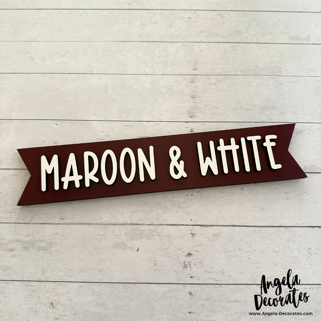 Maroon & White MINI Banner