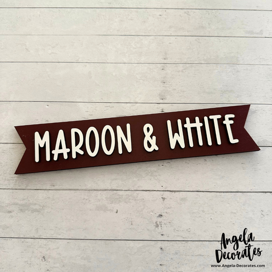 Maroon & White MINI Banner