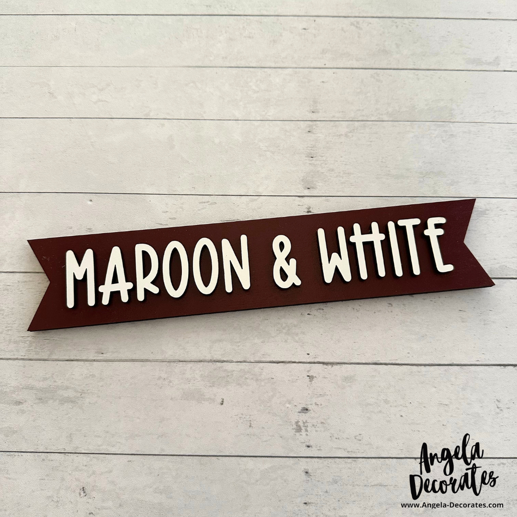 Maroon & White MINI Banner