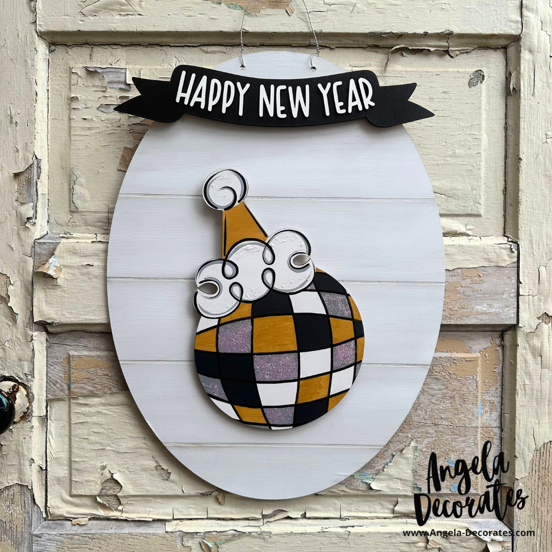 New Year's Eve Disco Ball with Hat Attachment