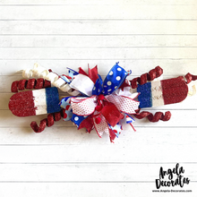 Load image into Gallery viewer, Double Patriotic Popsicle Swag
