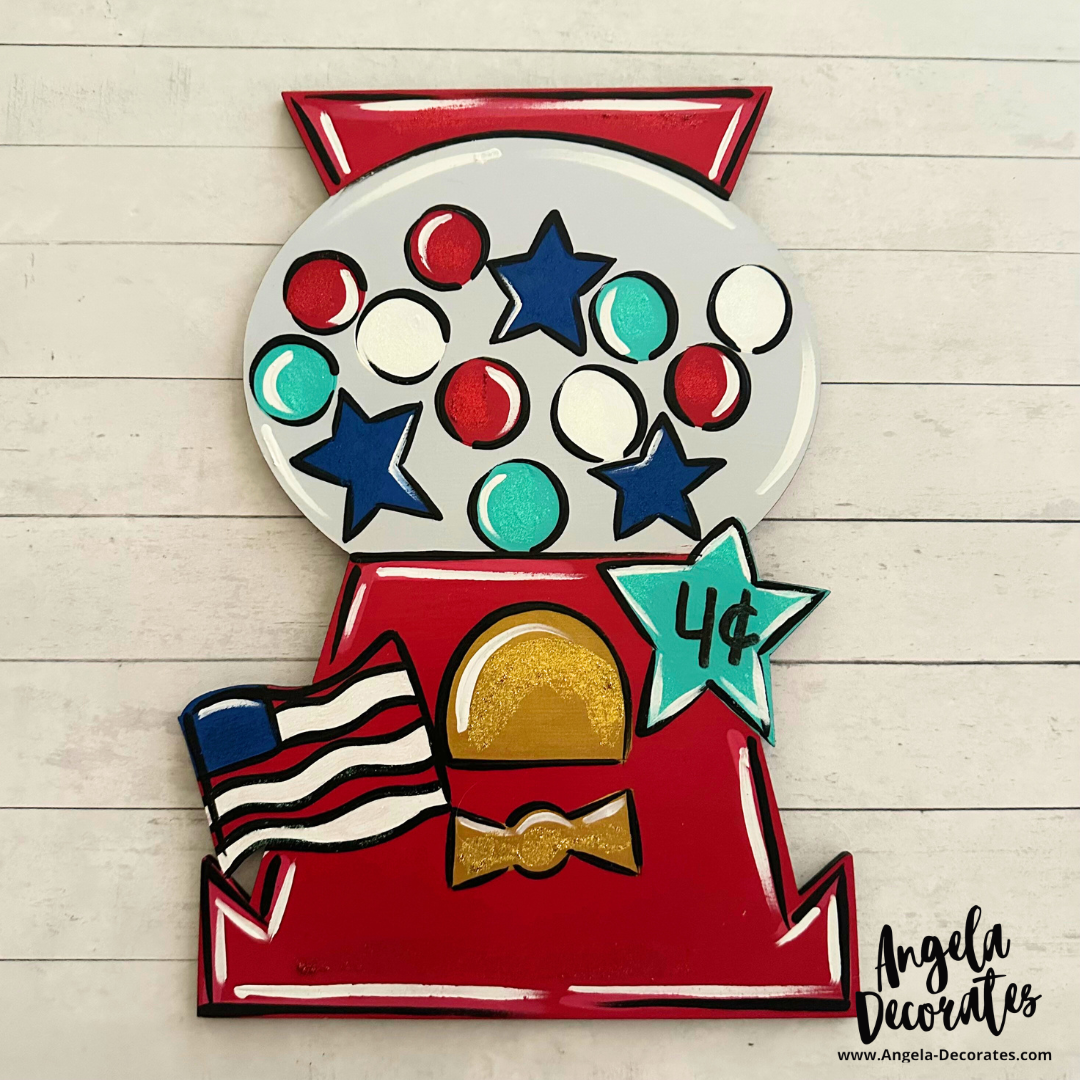 Patriotic Gumball Machine Attachment