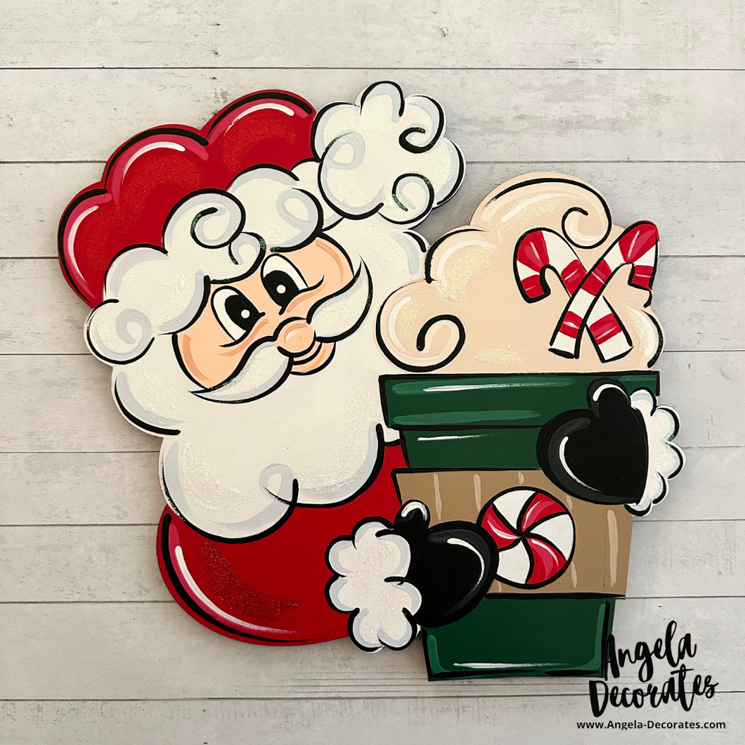 Peppermint Latte Santa