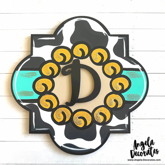 Western Initial Medallion Attachment - Personalized