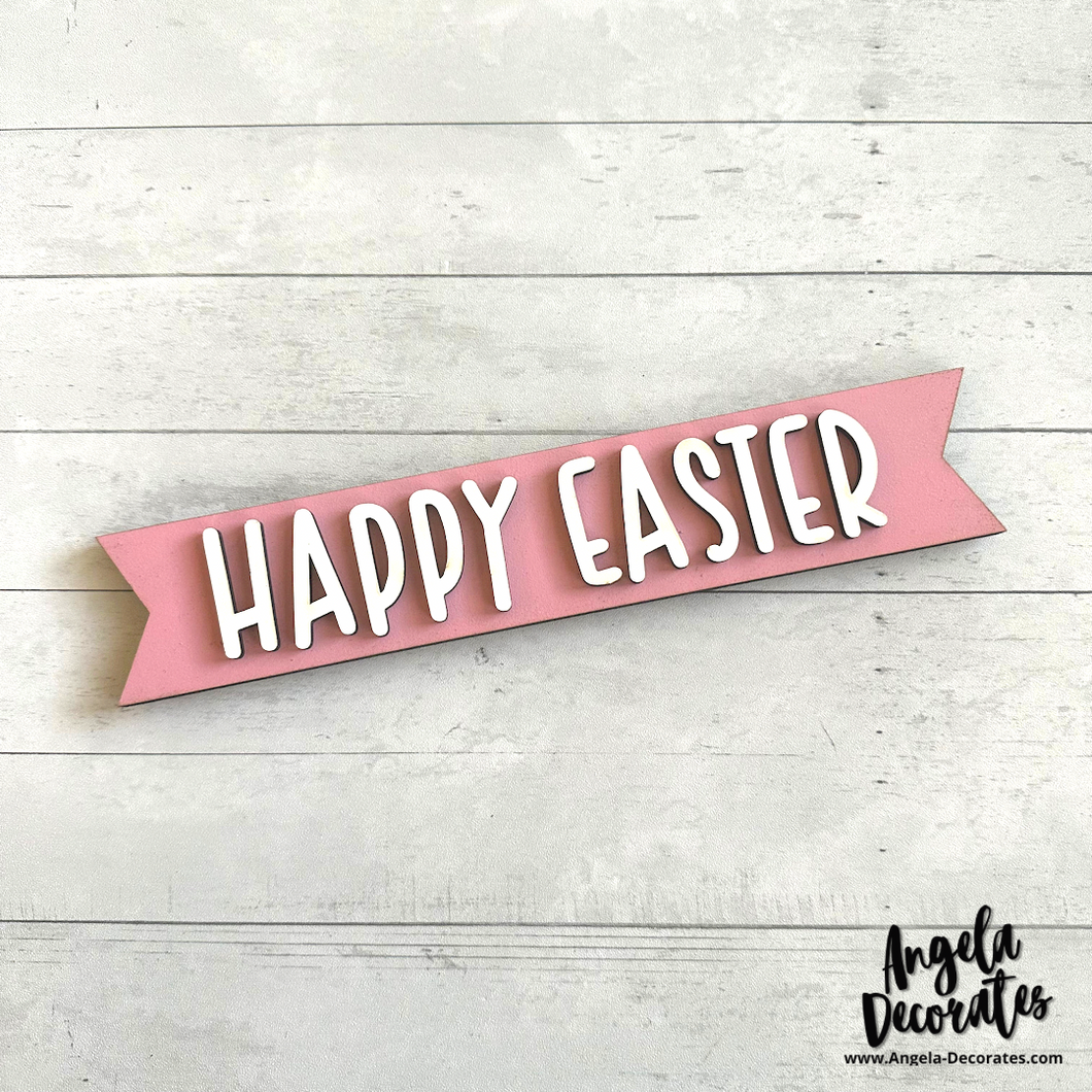 MINI Happy Easter Banner - Pink
