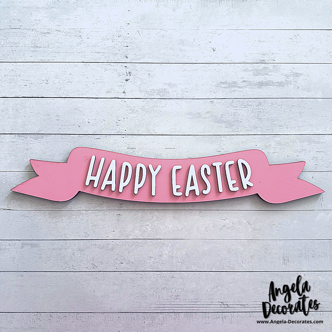 Happy Easter Banner - Pink