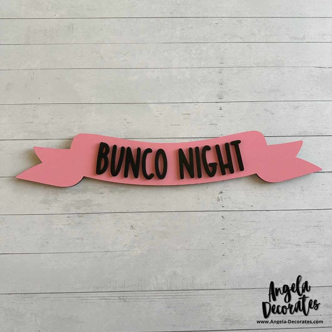 Bunco Night Banner Pink