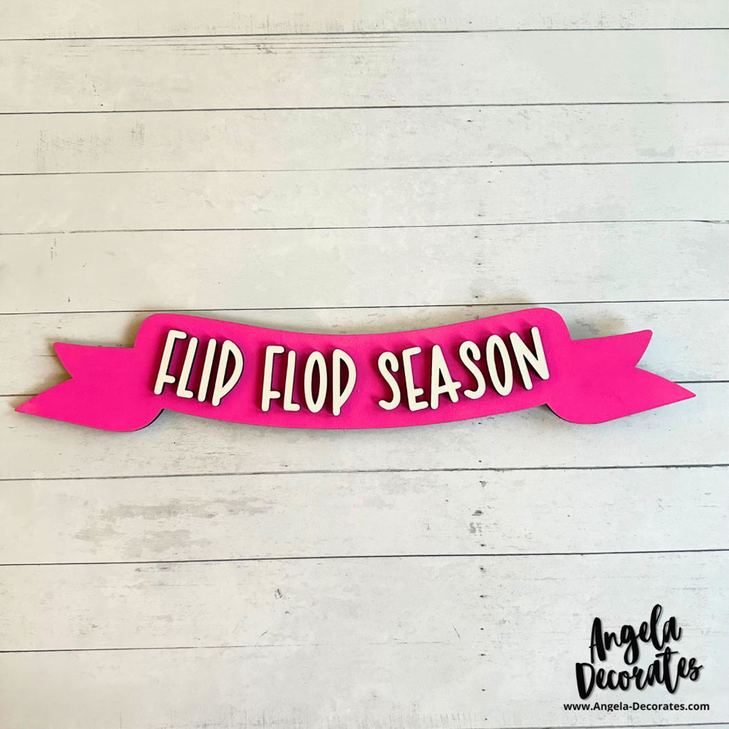 Flip Flop Season Banner Pink