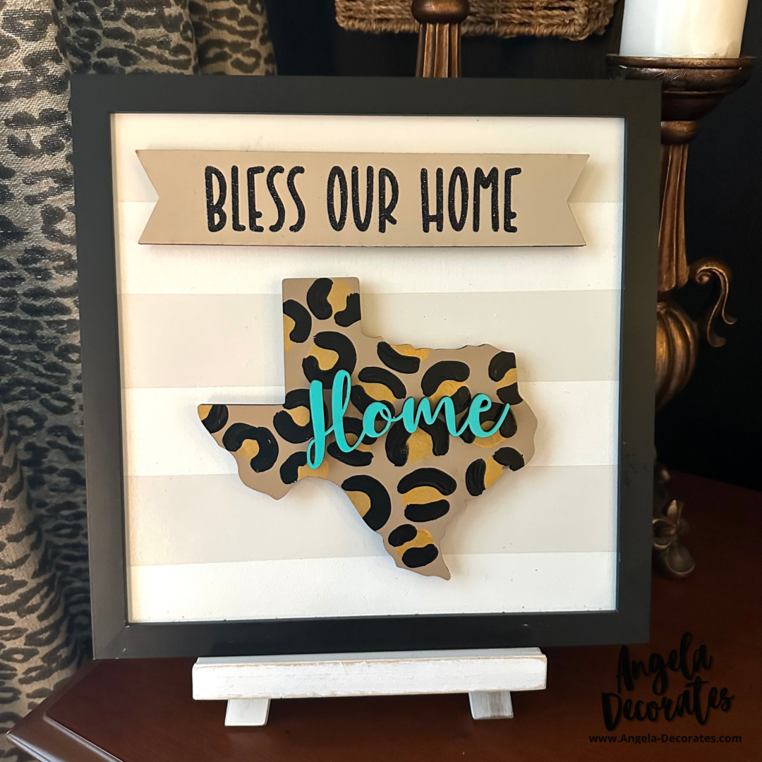 MINI Leopard Texas Home Attachment (For Tabletop Frames and Porch Leaners)