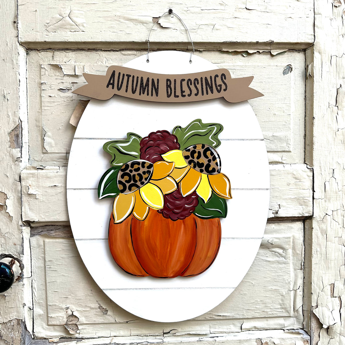 Rustic Oval Door Hanger Base