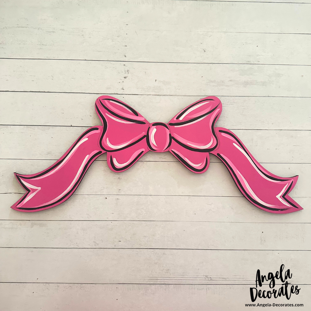 Bow Banner - Hot Pink