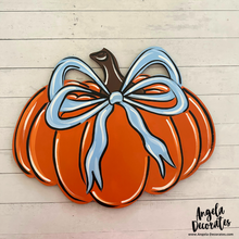 Load image into Gallery viewer, Pumpkin with Blue Bow Attachment
