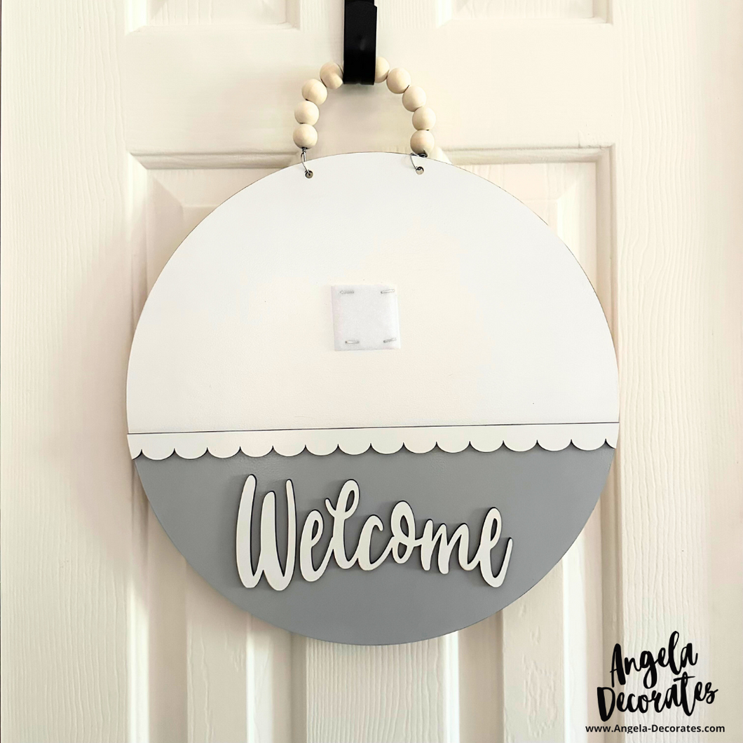 SMALL Welcome Door Hanger Base
