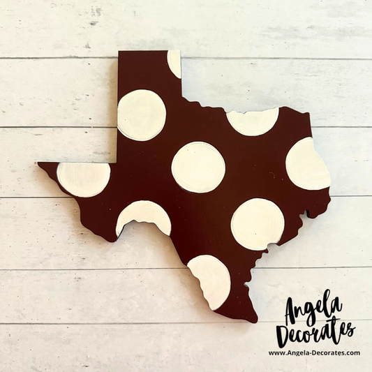MINI Polka Dot Texas Attachment (Multiple Colors Available - For Tabletop Frames and Porch Leaners))