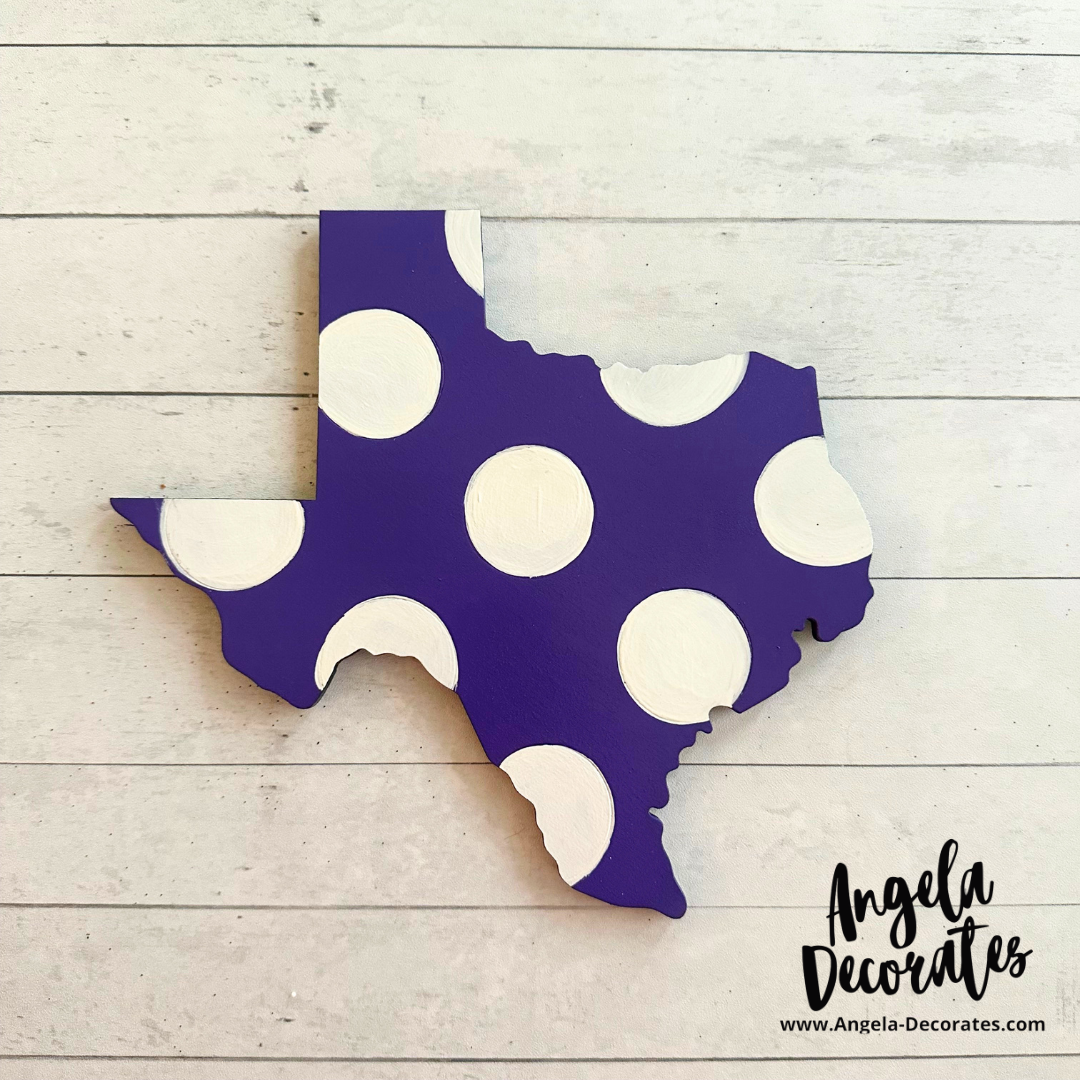 MINI Polka Dot Texas Attachment (Multiple Colors Available - For Tabletop Frames and Porch Leaners))
