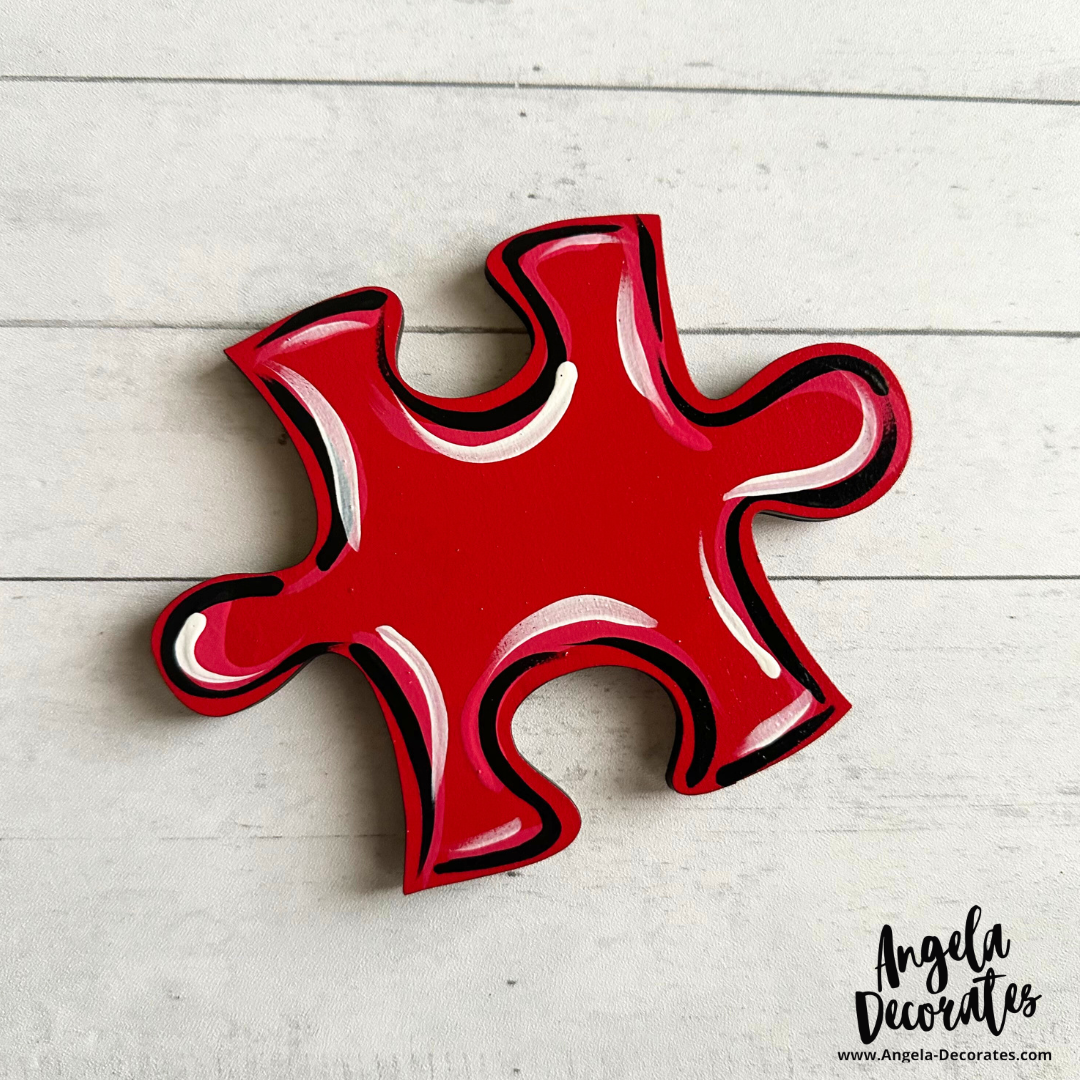 TINY Red Puzzle Piece Attachment