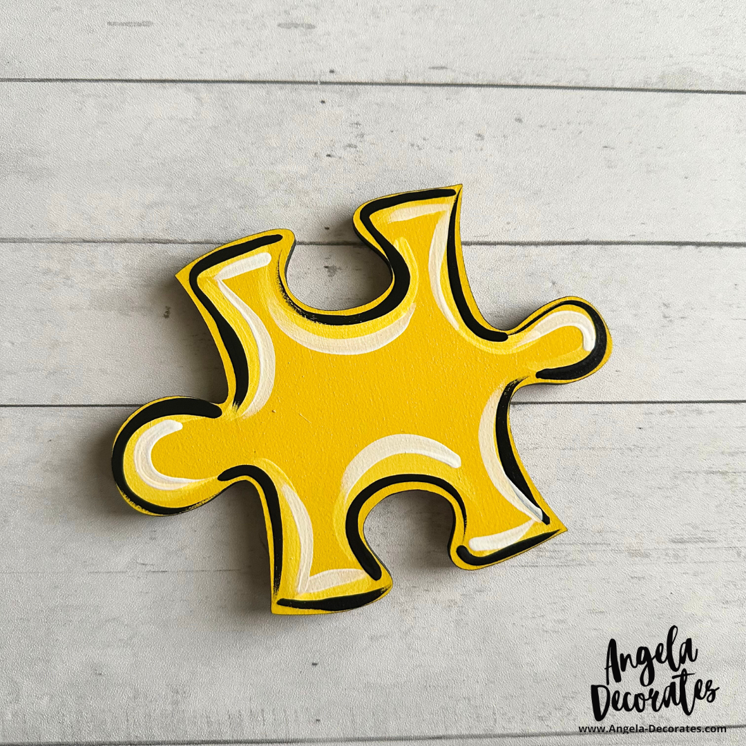 TINY Yellow Puzzle Piece Attachment